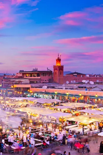 عکس پر زرق و برق از بازار های مراکش از نمای بالا