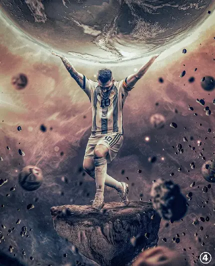 پوستر بسیار زیبای مسی معروف به هرکول آرژانتین در جام جهانی قطر