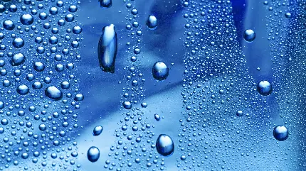 دانلود تصویر احساسی شیشه باران گرفته آبی مخصوص والپیپر pc