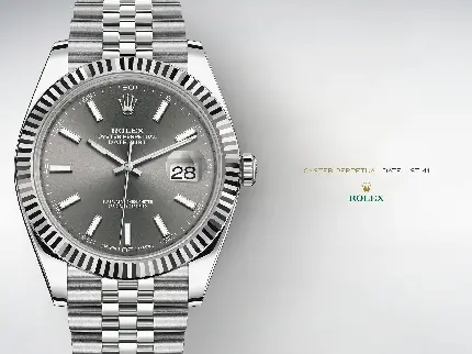 تصویر از ساعت مچی شکیل Rolex در تم مردانه با کیفیت عالی Full HD 