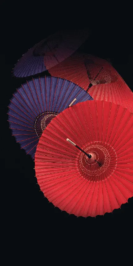 پس‌زمینه موبایل چترهای رنگارنگ با کیفیت بالا