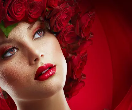 دانلود عکس دختر فیک خارجی مدل آرایش مات مخصوص عکاسی 