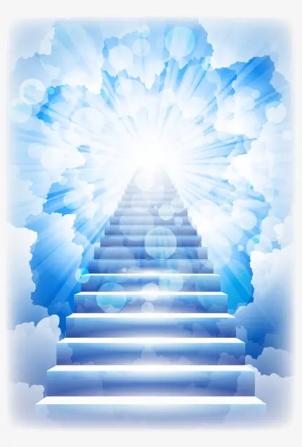 والپیپر رویایی زیبا از بهشت و پله های آسمانی ویژه زمینه چت