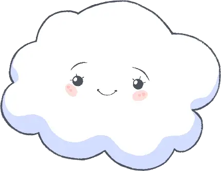 عکس ابر سفید کیوت با لبخند زیبا
