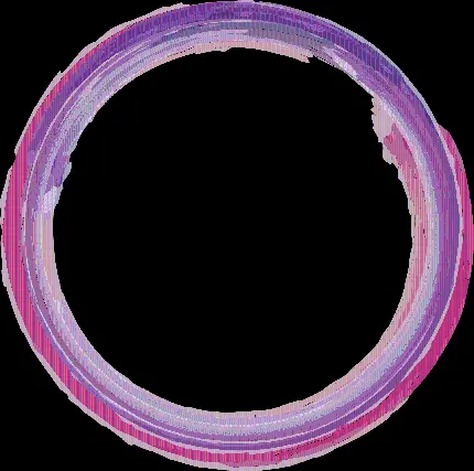 دانلود تصویر دایره رنگی با گواش های صورتی و بنفش بدون پس زمینه