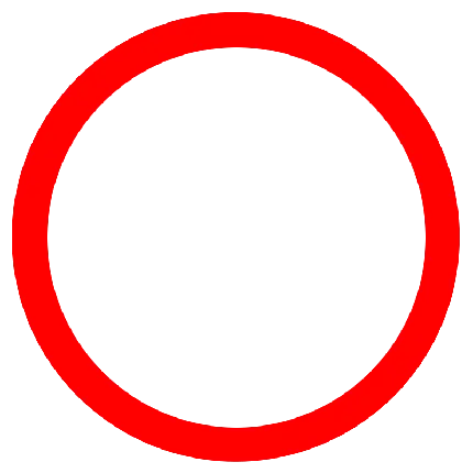 دانلود عکس و کادر دایره ساده با دور قرمز به صورت png