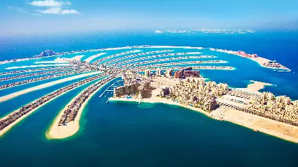 عکس زمینه Full HD جزیره نخل جمیرا در دبی تماشایی