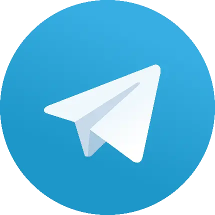 دانلود آیکون تلگرام آبی بدون پس زمینه PNG