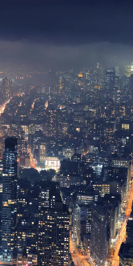 بک گراند و تصویر زمینه شهر در شب برای گوشی موبایل
