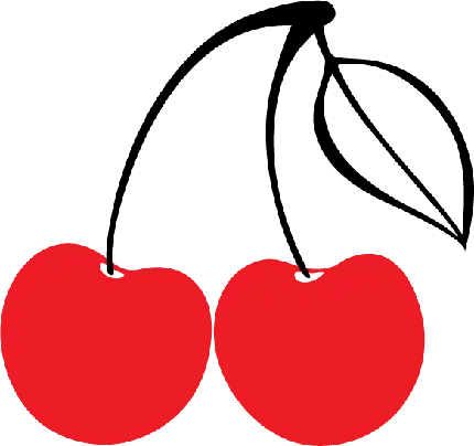 عکس پی‌ ان‌ جی میوه آلبالو قرمز خوشگل با برگ