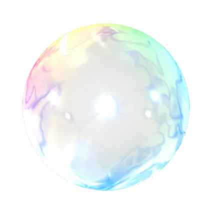 تصویر حباب صابونی PNG بزرگ با کیفیت بالا هفت رنگ دور بریده شده برای ادیت عکس