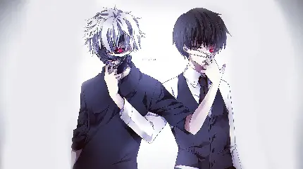 تصویر انیمه ای دو پسر جذاب در بازی Tokyo Ghoul