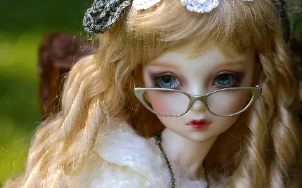تصویر زمینه دخترانه باربی عروسکی زیبا با عینک طبی برای دستکاپ