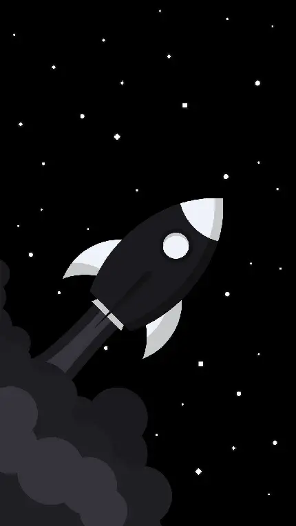 عکس سیاه سفید فانتزی موشک در فضا با کیفیت ویژه HD 