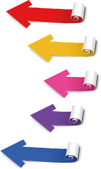 چاپ قاب موبایل و گوشی مجموعه آیکون فلش و پیکان رو به سمت چپ به صورت PNG