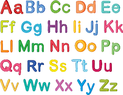 عکس حروف انگلیسی رنگین کمانی