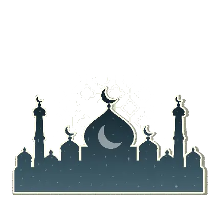 چاپ پوستر فایل png مسجد در ماه رمضان به فرم دوربری شده 