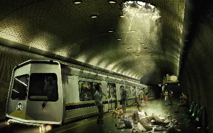 عکس عجیب و دیدنی سقوط به داخل تونل مترو با وضوح عالی 