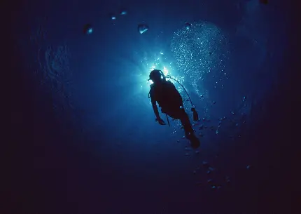 عکس استوک خوشگل غواص در آب با وضوح Full HD 