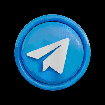 عکس png جذاب از زیبا ترین لوگو تلگرام سه بعدی