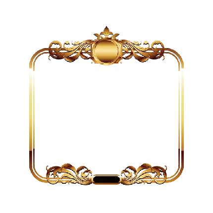 چاپ پوستر حاشیه قاب مربعی برای نوشتن متن بدون پس زمینه با کیفیت بالا طلایی رنگ