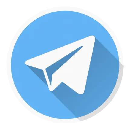 آرم و آیکون تلگرام دایره ساده برای چاپ