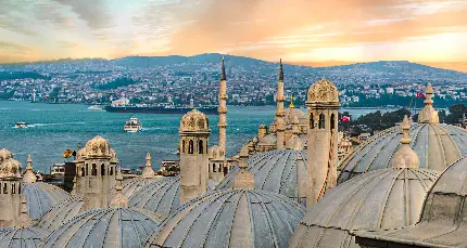 تصویر زمینه ترکیه استانبول با معماری خیره کننده برای لپ تاپ 
