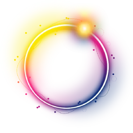 دایره نئونی زیبا با فرمت png برای اینشات