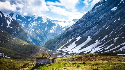 بک گراند درخشان 4K از طبیعت کوهستان برای آیفون 