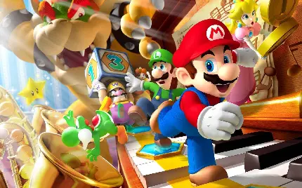 عکس باحال فرار کردن از باوزر در انیمیشن دیدنی Super Mario