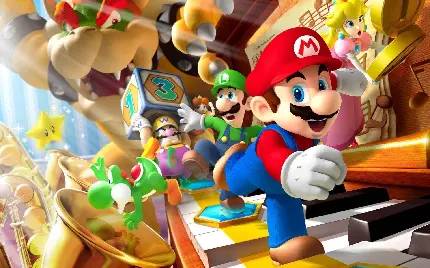 چاپ قاب موبایل و گوشی عکس باحال فرار کردن از باوزر در انیمیشن دیدنی Super Mario
