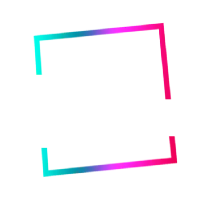 دانلود تصویر مربع رنگی با گواش های صورتی و بنفش آبی بدون پس زمینه