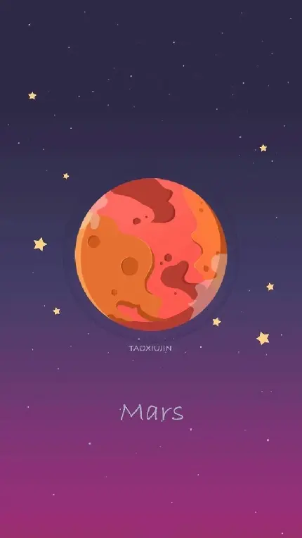 والپیپر فوق العاده خوشگل موبایل با طرح سیاره مریخ