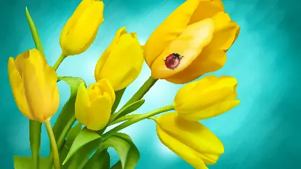 عکس قشنگ از گل زرد رنگ مخصوص تصویر زمینه کامپیوتر 