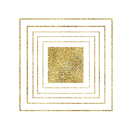 قاب های مربعی شکل طلایی با سایز بندی های مختلف بدون پس زمینه برای فتوشاپ