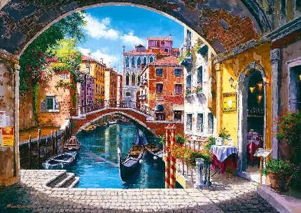 نقاشی از شهر ونیز ایتالیا با کیفیت بالا