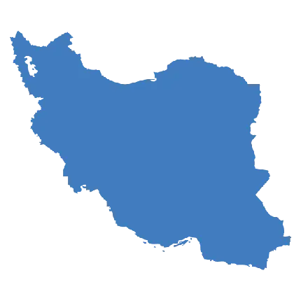 نقشه آبی رنگ کشور ایران با کیفیت فوق العاده Full HD 