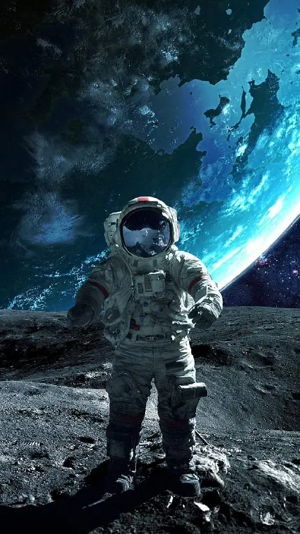 بک گراند فانتزی فضانورد در فضا با کیفیت خیلی خوب