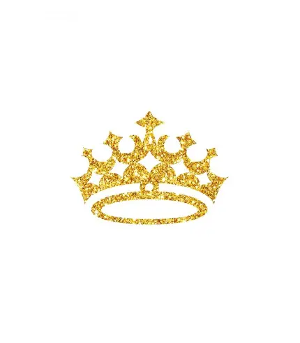 کاور هایلایت تاج طلایی ملکه با زمینه سفید برای اینستاگرام