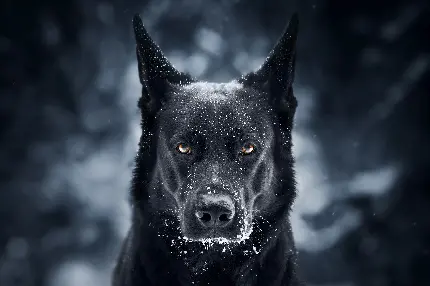 تصویر بزرگترین سگ سیاه ترسناک برای پروفایل تلگرام