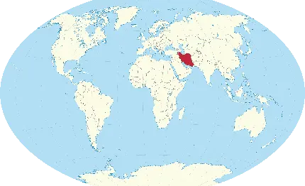 دانلود فایل بدون پس زمینه از نقشه ایران قرمز در کره زمین