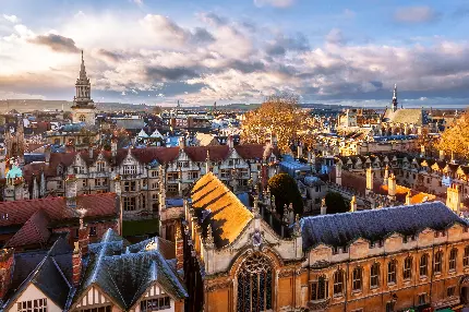 عکس هوایی باکیفیت از University of Oxford معروف