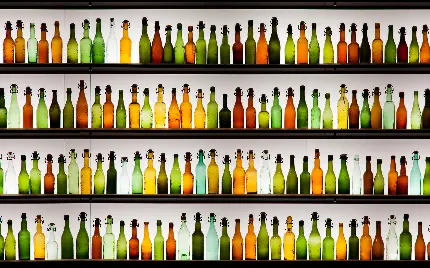 دانلود Background جالب از بطری شیشه‌ای متنوع