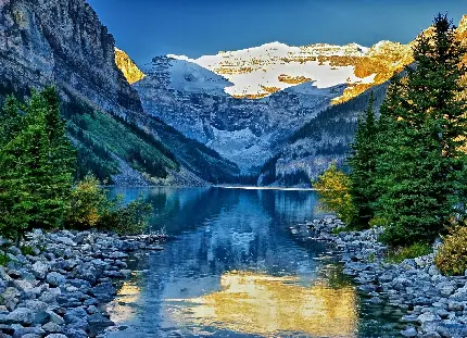 عکس دریاچه و کوهای خفن ونکوور کانادا