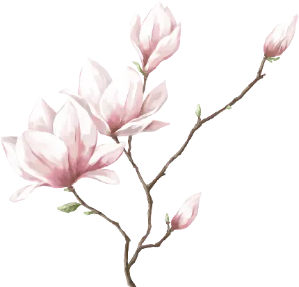عکس جدید از شاخه گل صورتی بسیار زیبا با کیفیت عالی PNG دوربری شده