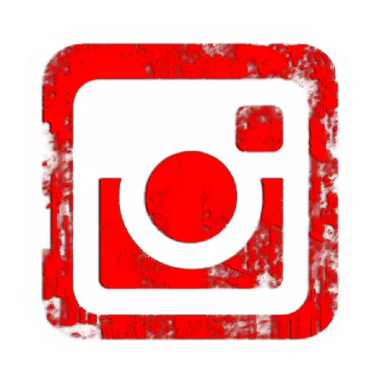 دانلود لوگوی PNG اینستاگرام با کیفیت بالا به رنگ قرمز با بافت شیک