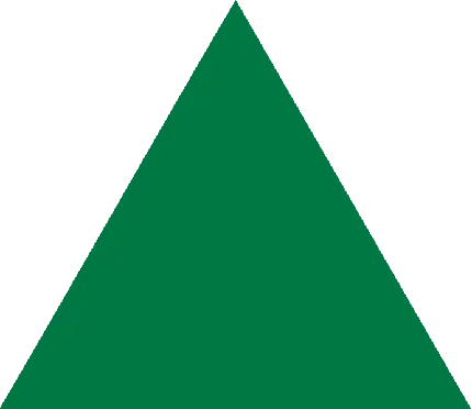 تصویر دوربری شده png از مثلت سبز پررنگ ساده کاربردی