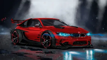 پس زمینه BMW قرمز