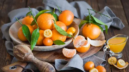 جدید ترین تصویر هنری از میوه نارنگی با کیفیت خیلی خوب