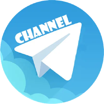 عکس لوگو تلگرام آبی و پس زمینه سفید برای کانال